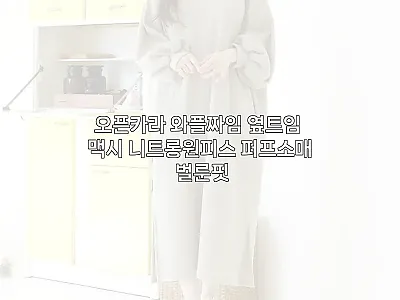 오픈카라 와플짜임 옆트임 맥시 니트롱 관련 이미지 1